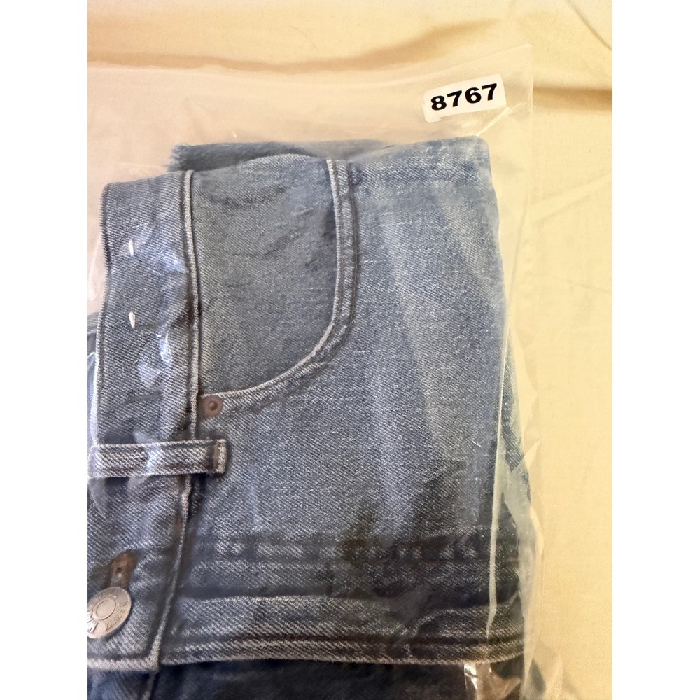 Madewell The Perfect Mid Length Jean Short Women 28 Blue Denim Raw Hem - Picture 6 of 11